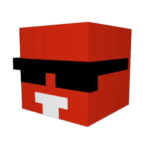 iP0llux Minecraft avatar head, 3D render