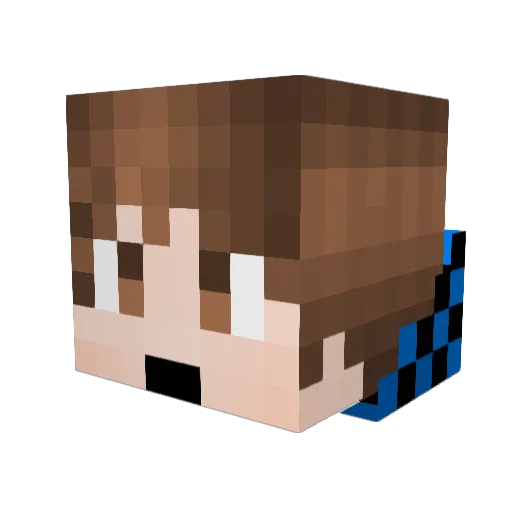 iPabloX Minecraft avatar head, 3D render