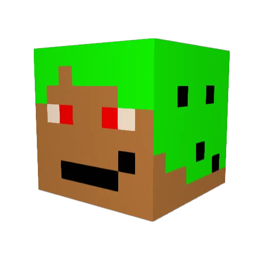 iPaedeHD Minecraft avatar head, 3D render