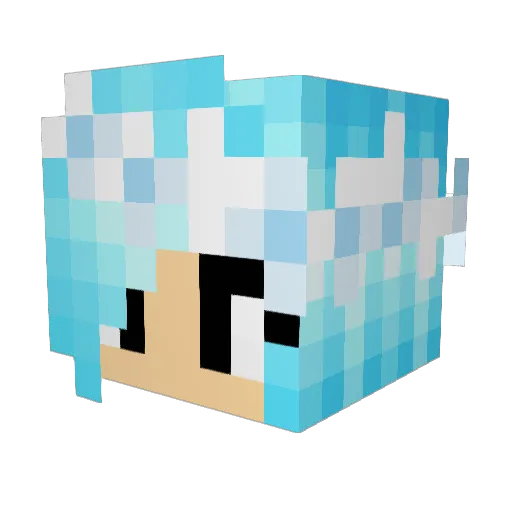 iPaperBites Minecraft avatar head, 3D render