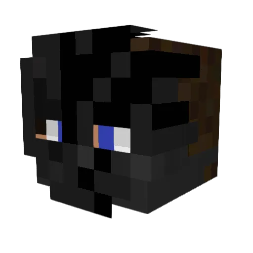 iParalysed Minecraft avatar head, 3D render
