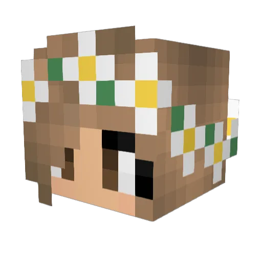 iPastel Minecraft avatar head, 3D render
