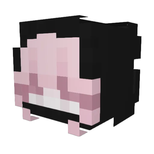iPeeh Minecraft avatar head, 3D render