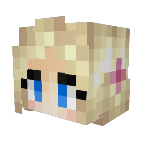 iPeewiri Minecraft avatar head, 3D render