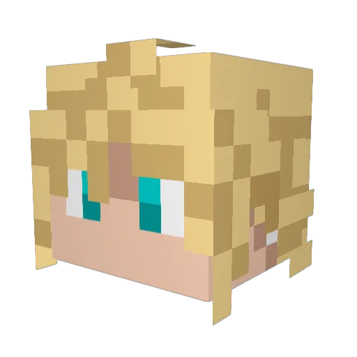 iPetah Minecraft avatar head, 3D render