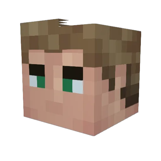 iPhone14ProMax Minecraft avatar head, 3D render