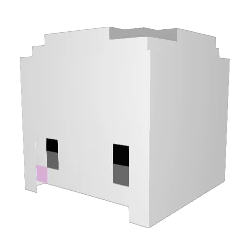 iPhone1s Minecraft avatar head, 3D render