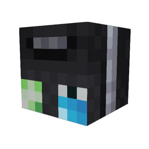 iPhoneCW Minecraft avatar head, 3D render