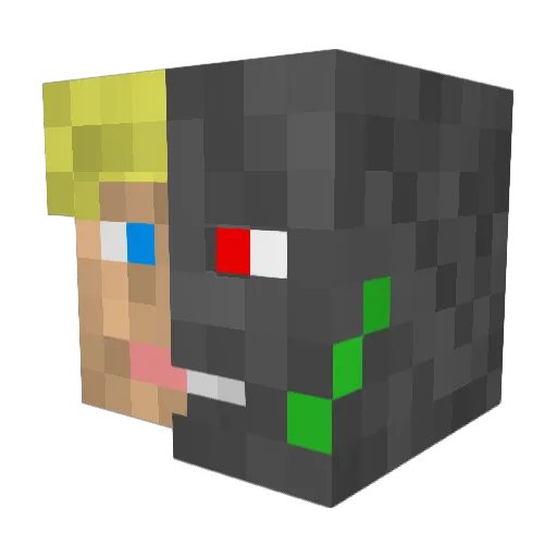 iPhoneKrossad Minecraft avatar head, 3D render