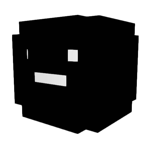 iPhoneXI Minecraft avatar head, 3D render