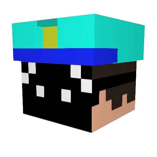 iPhonekun12 Minecraft avatar head, 3D render