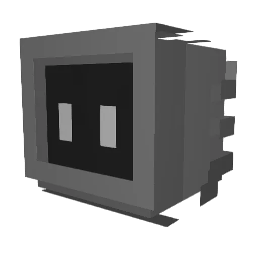 iPhysci Minecraft avatar head, 3D render