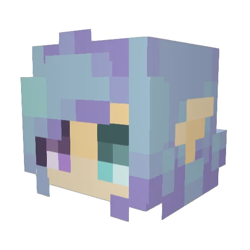 iPipster Minecraft avatar head, 3D render