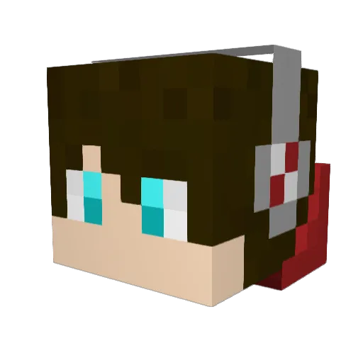 iPixelGamerHD Minecraft avatar head, 3D render