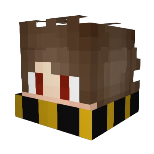 iPlex_Gamer Minecraft avatar head, 3D render
