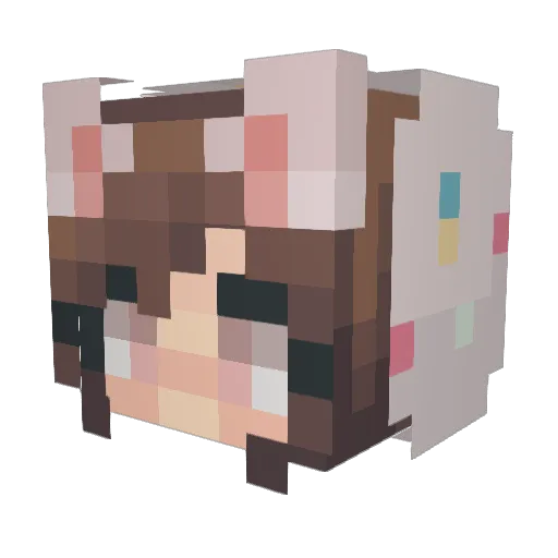 iPocki Minecraft avatar head, 3D render
