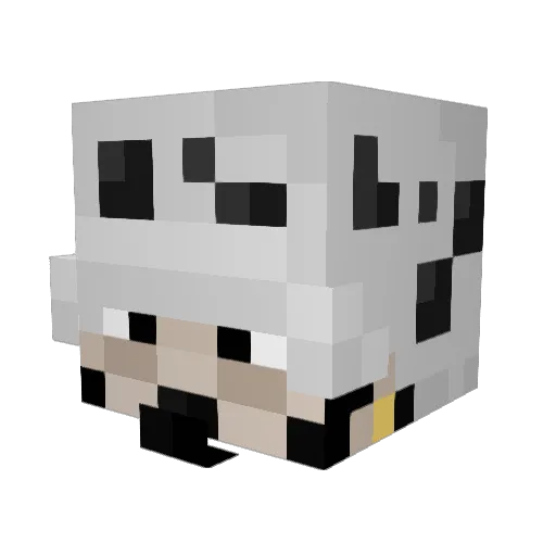 iPoiZon Minecraft avatar head, 3D render
