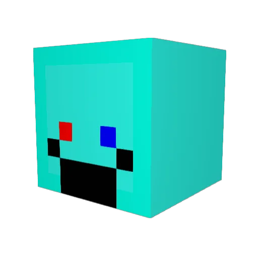iPokeLegend Minecraft avatar head, 3D render