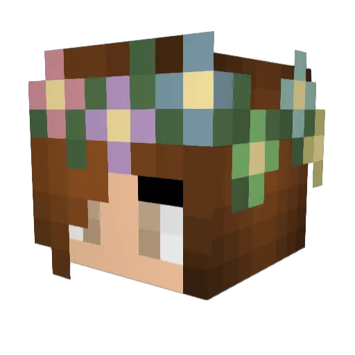 iPopCat Minecraft avatar head, 3D render