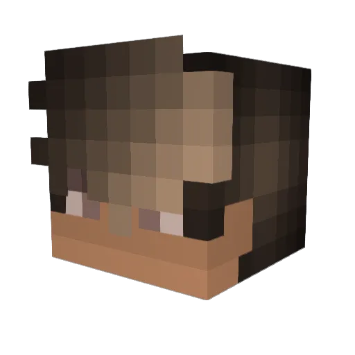 iPopcorn Minecraft avatar head, 3D render
