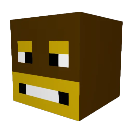 iPreach Minecraft avatar head, 3D render