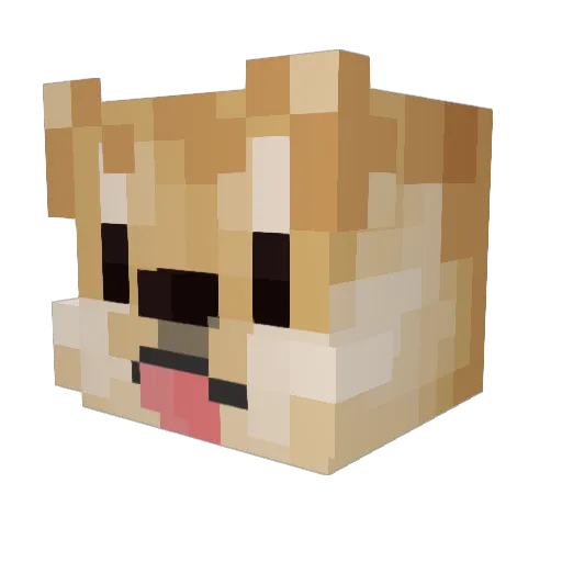 iPrime_EN Minecraft avatar head, 3D render