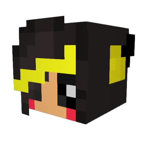 iPrivately Minecraft avatar head, 3D render