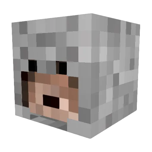iProse Minecraft avatar head, 3D render