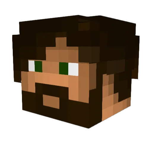 iPsiiKy Minecraft avatar head, 3D render