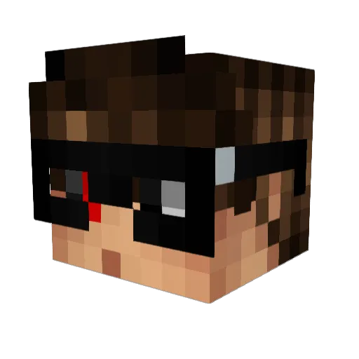 iPsychostriker Minecraft avatar head, 3D render