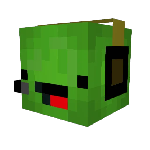 iPxnger Minecraft avatar head, 3D render
