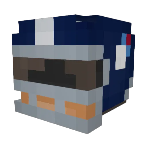 iQB Minecraft avatar head, 3D render