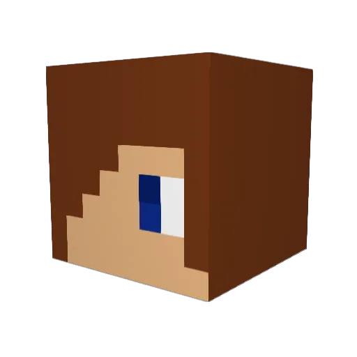 iQoly Minecraft avatar head, 3D render