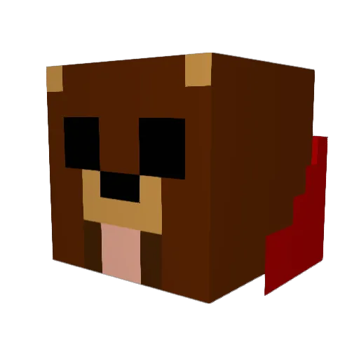 iQuala Minecraft avatar head, 3D render