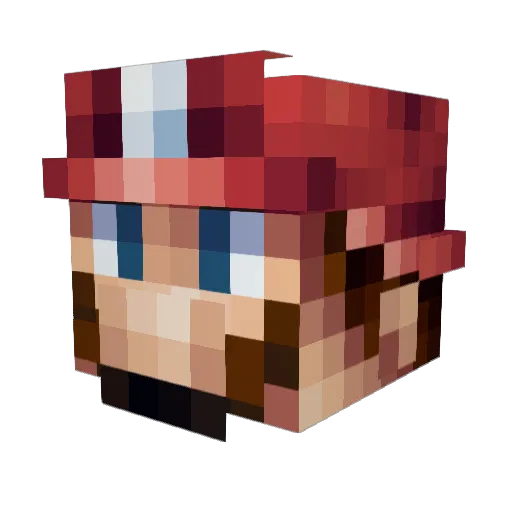 iQuality Minecraft avatar head, 3D render