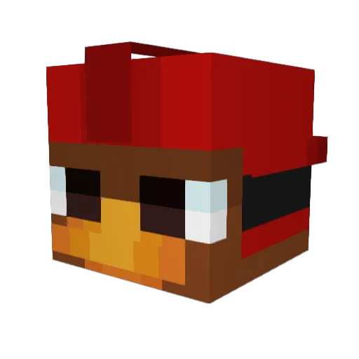 iQwus Minecraft avatar head, 3D render
