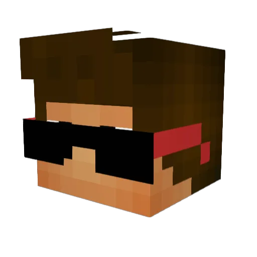 iR3xed_ Minecraft avatar head, 3D render