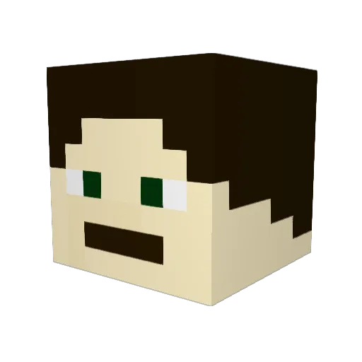 iRSPENCER Minecraft avatar head, 3D render