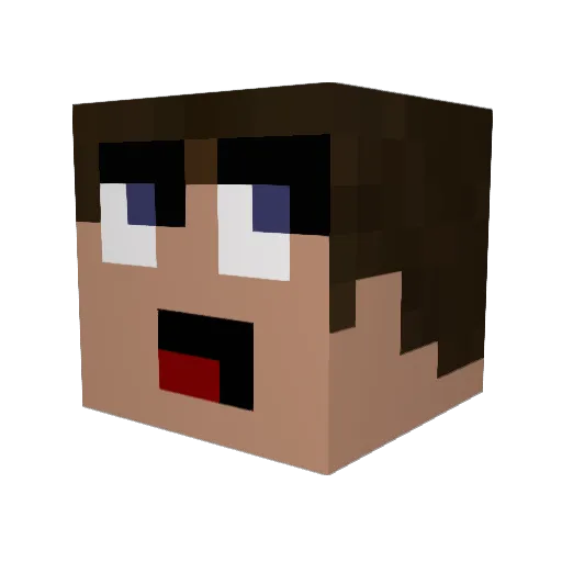 iRaayHd Minecraft avatar head, 3D render