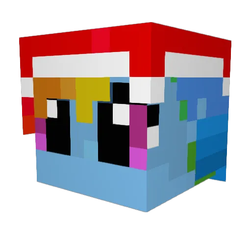 iRainbow_Dash Minecraft avatar head, 3D render