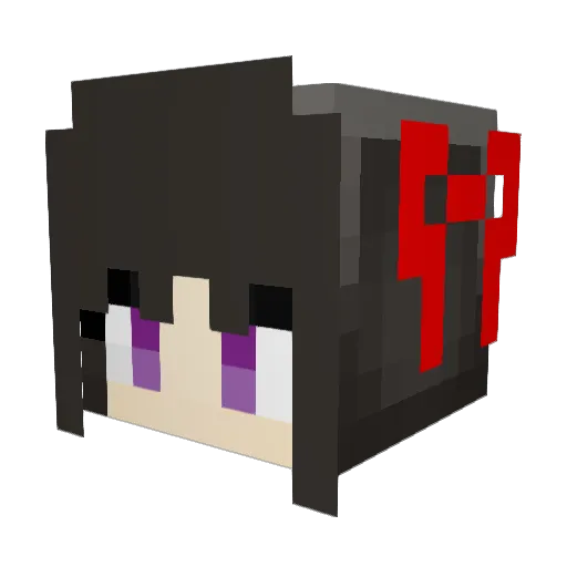 iRaincloud Minecraft avatar head, 3D render