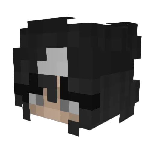 iRebeca Minecraft avatar head, 3D render