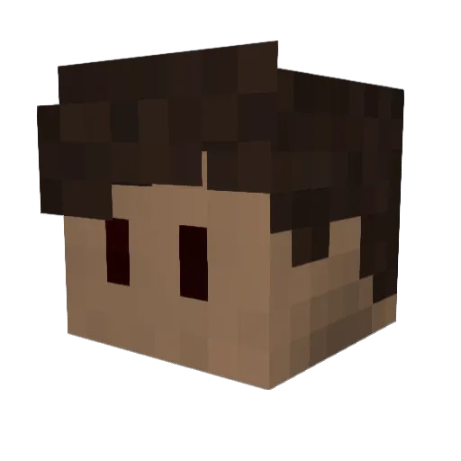 iRebelV2 Minecraft avatar head, 3D render