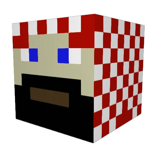 iRefugee Minecraft avatar head, 3D render