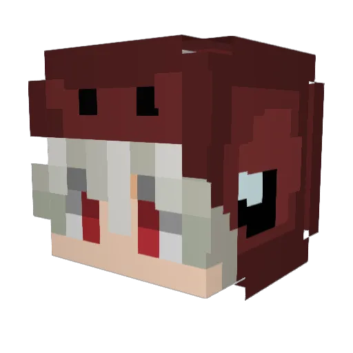 iRejectHumanity Minecraft avatar head, 3D render