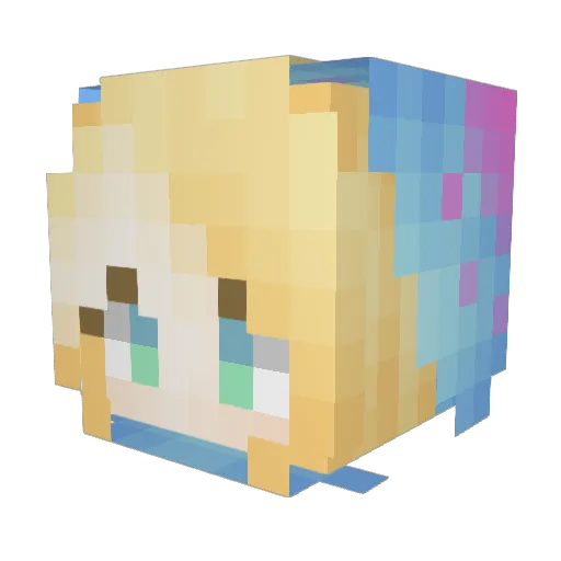 iRektUrStats Minecraft avatar head, 3D render