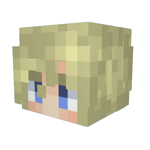 iRetry Minecraft avatar head, 3D render