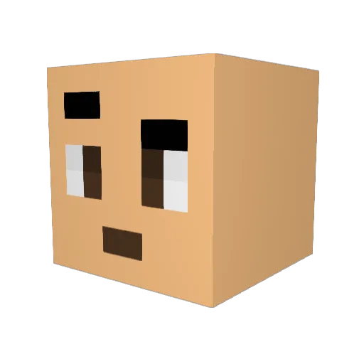 iRexhar Minecraft avatar head, 3D render