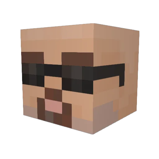 iRezKeys Minecraft avatar head, 3D render
