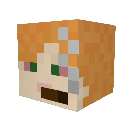 iRoPot Minecraft avatar head, 3D render